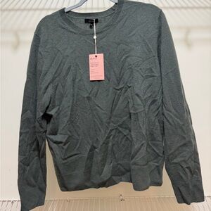 Quince Olive Green Crewneck Sweater